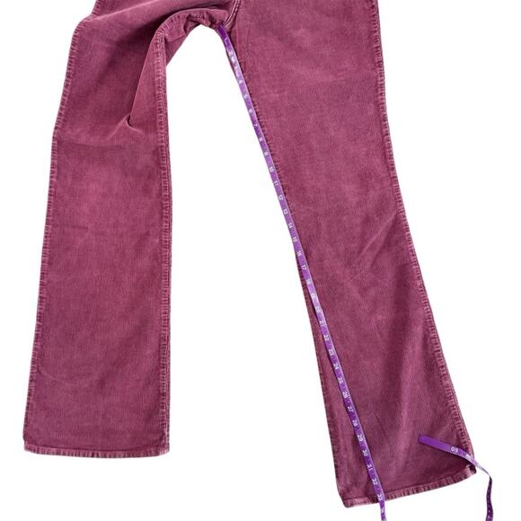 VTG Blue Cult corduroy pants Women's Sz 30 30x33 Mauve low rise bootcut Y2K USA - Picture 10 of 16